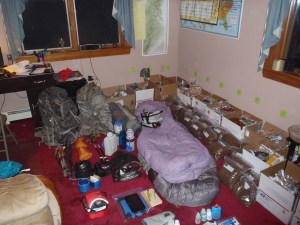 Our full equipment and resupply box layout!