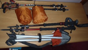 The rest of our walking gear; walking poles, pack covers, etc.