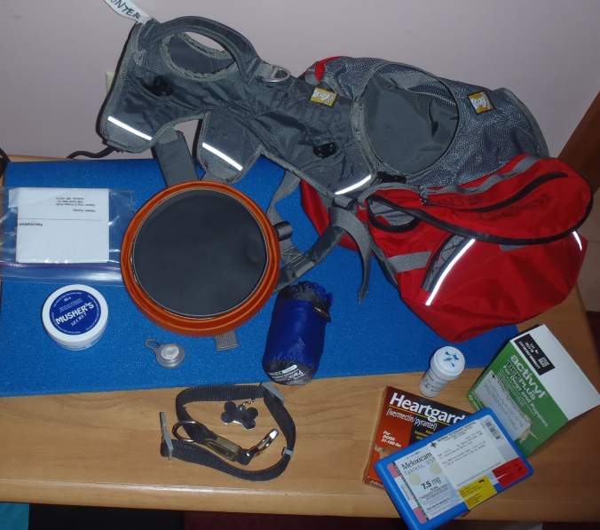 Hunters equipment for his Appalachian Trail Hike