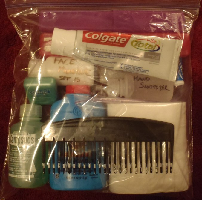 Everyday hygiene kit, toothpaste and toilet paper!