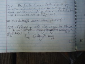 This used to be the only way that hikers could communicate with each other...