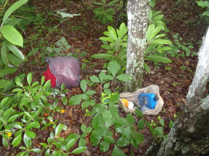 And the bad part of weekend hikers. Leaving trash everywhere.