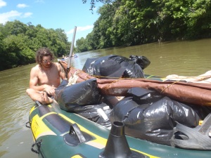 Drinking, floating and backpacks shoved into trashbags. What could possibly go wrong?!