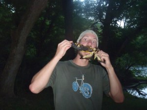 We had one last BBQ with the remaining real person foods, and Fern Gully likes his corn!