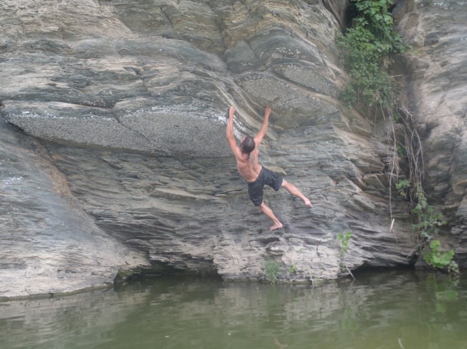 Fern Gully, doing a little rock climbing before we finished our river trip.