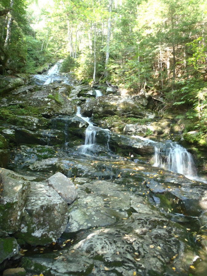 Waterfall and lunch break location on the north side of Mt Moosilauke