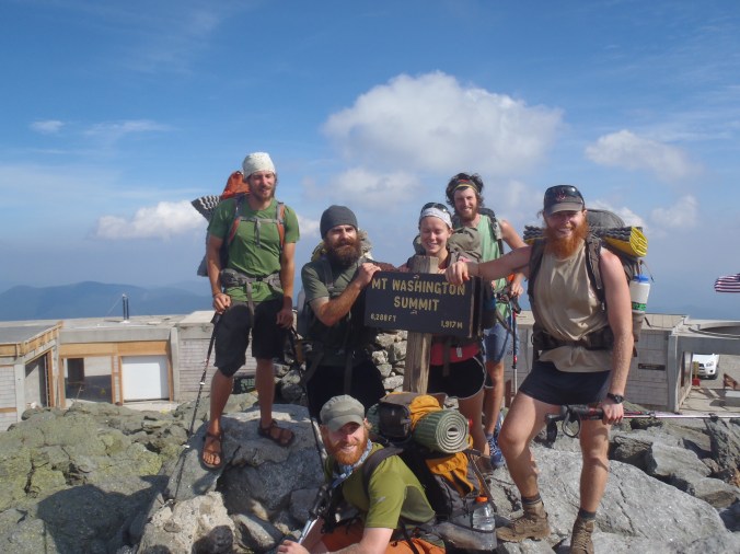 The Crew at the top of Mt Washington