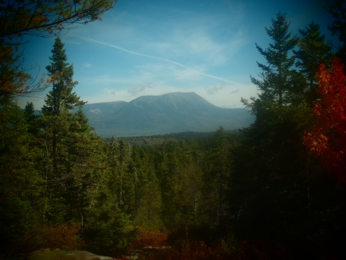 Mt Katahdin from the northern side of the 100 Mile Wilderness, our last real view of the mountain before we were on top of it.